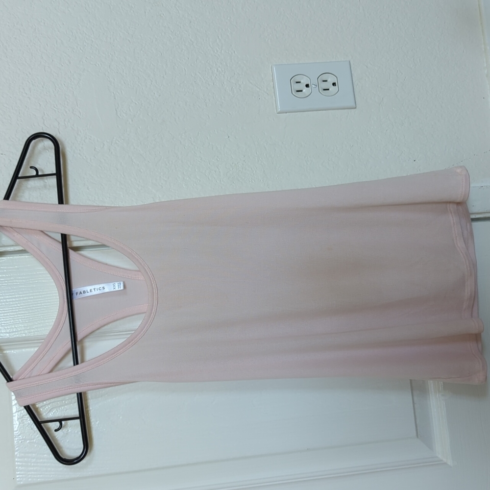 Pink razorback fabletics tank